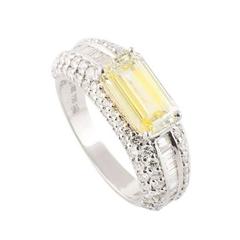 Fancy Intense Yellow Diamond Ring 2.01 Carat 6