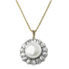 Antique Pearl and Diamond Pendant 10