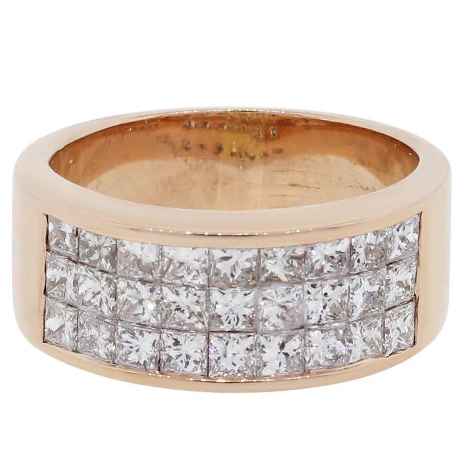 1.50 Carat Princess Cut Diamond Rose Gold Ring