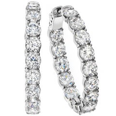 .40 Carat Each Diamond Inside Out Oval Diamond Hoops