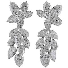 1960s Harry Winston Diamond Platinum Earrings 2
