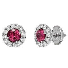 Orecchini con diamanti Pink Spinel da 1,14 carati