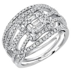 Gorgeous Diamond White Gold Ring 7