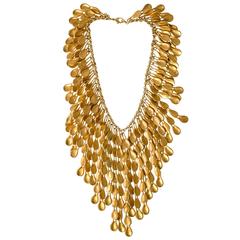Robert Lee Morris Rare Gold-Plated Silver Waterfall Collar Necklace 2