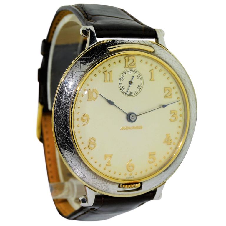 movado watch silver and gold