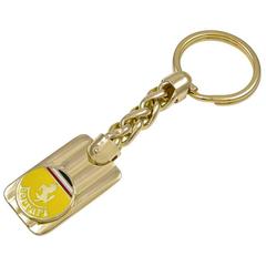 Gold and Enamel Ferrari Key Ring