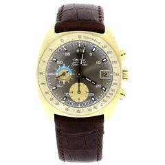 Retro Omega Gold Plated Seamaster Chronograph Wristwatch Ref 176.007