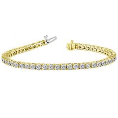 10.00 Carat Diamonds Gold Tennis Bracelet