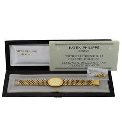 Patek Philippe Yellow Gold Bracelet Manual Winding Dress Watch