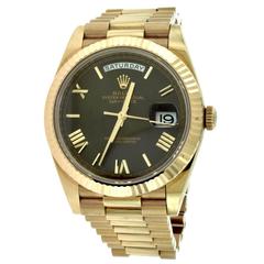Rolex Day-Date 40 Everose Gold Chocolate Roman Numeral President Watch 228235 9