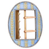 Fibbia con smalto blu pallido Belle Époque Cartier Paris