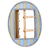 Belle Époque Cartier Paris Pale Blue Enamel Buckle