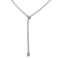 2 Carat Diamond Lariat White Gold Necklace