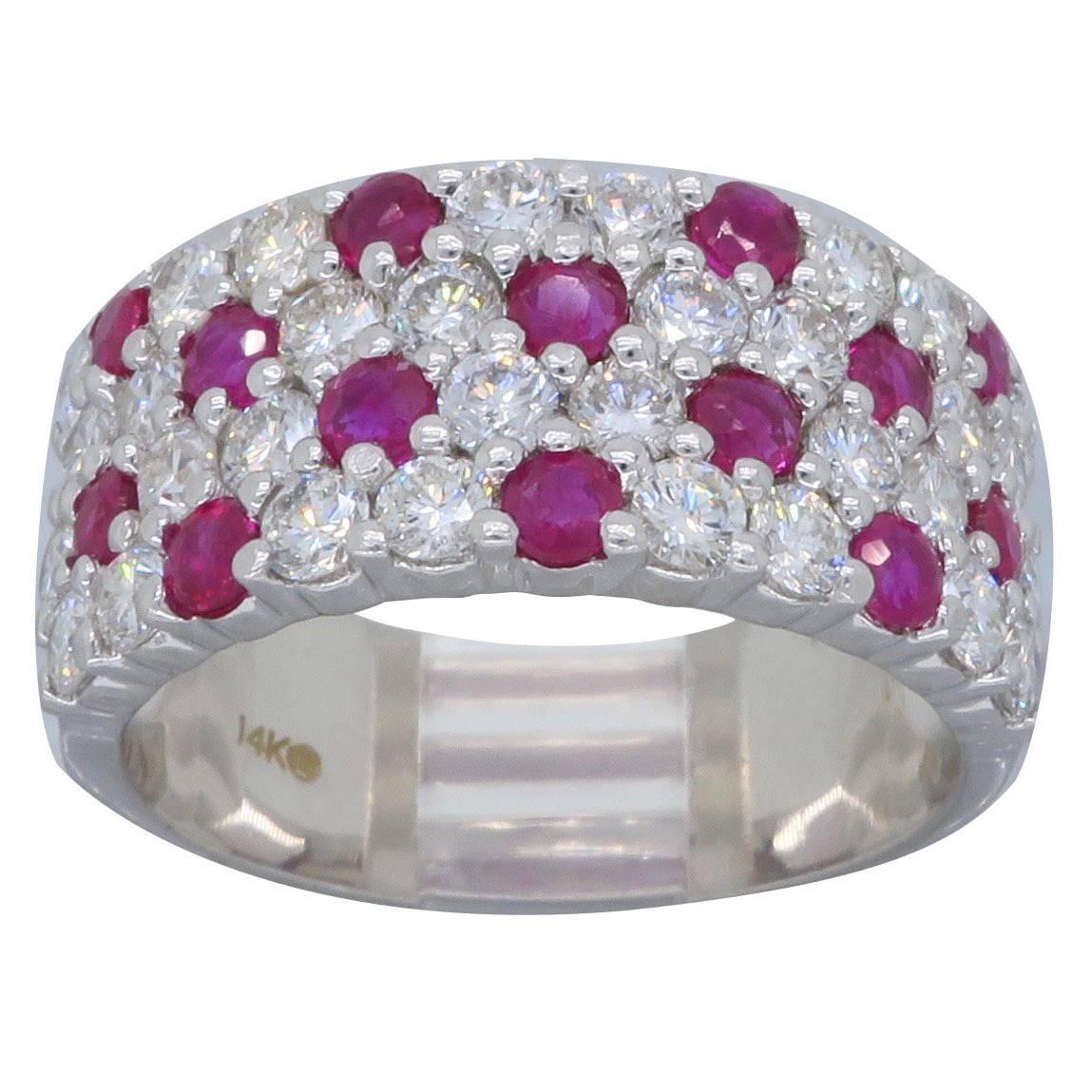 Diamond and Ruby Band Ring 