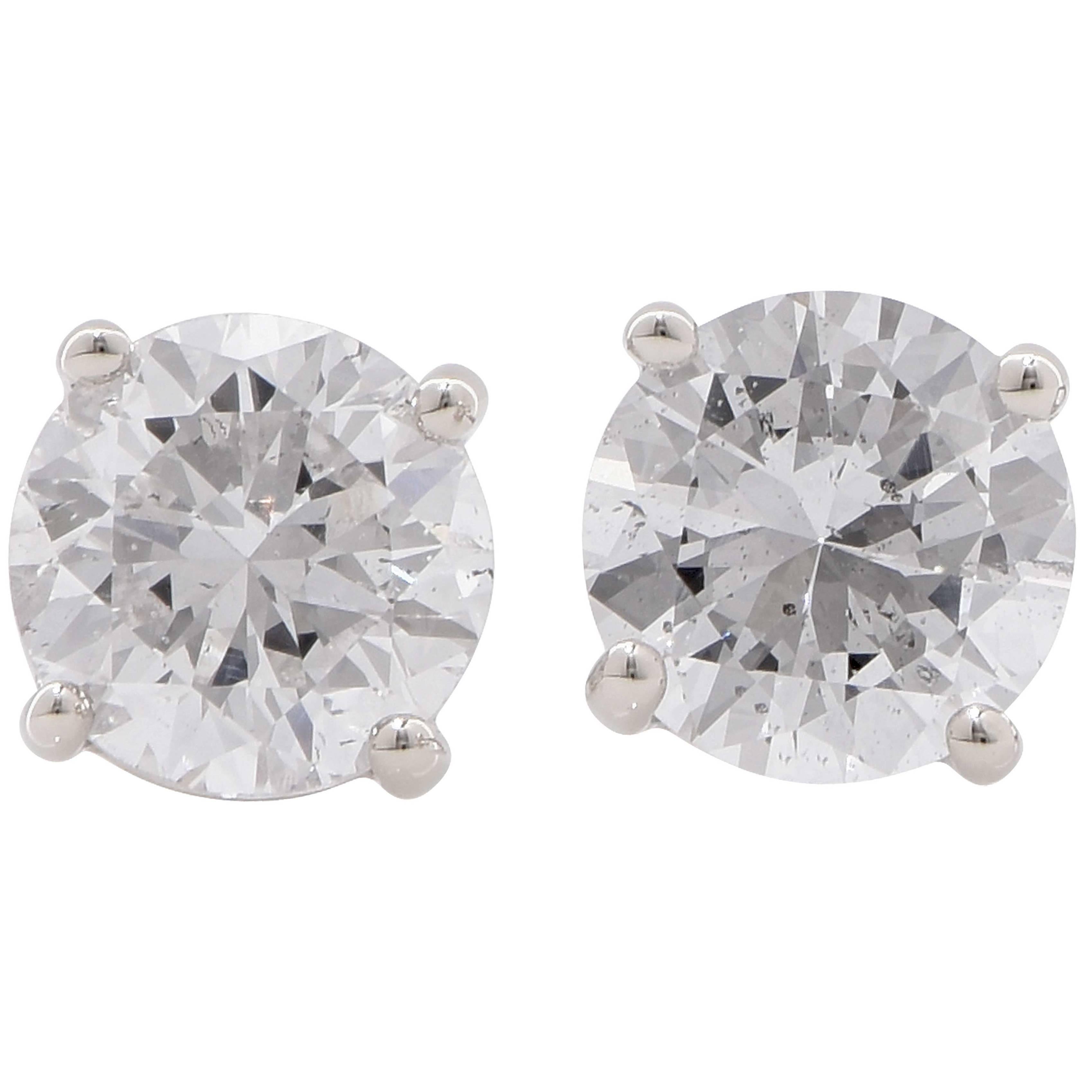 1.2 Carat Total Weight Diamond Stud Earrings