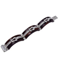 Retro Gucci Ebony and Sterling Bracelet