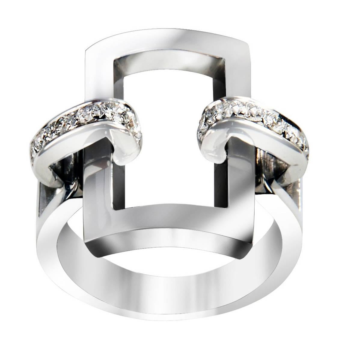 Manette Rectangular Ring (14/54) For Sale