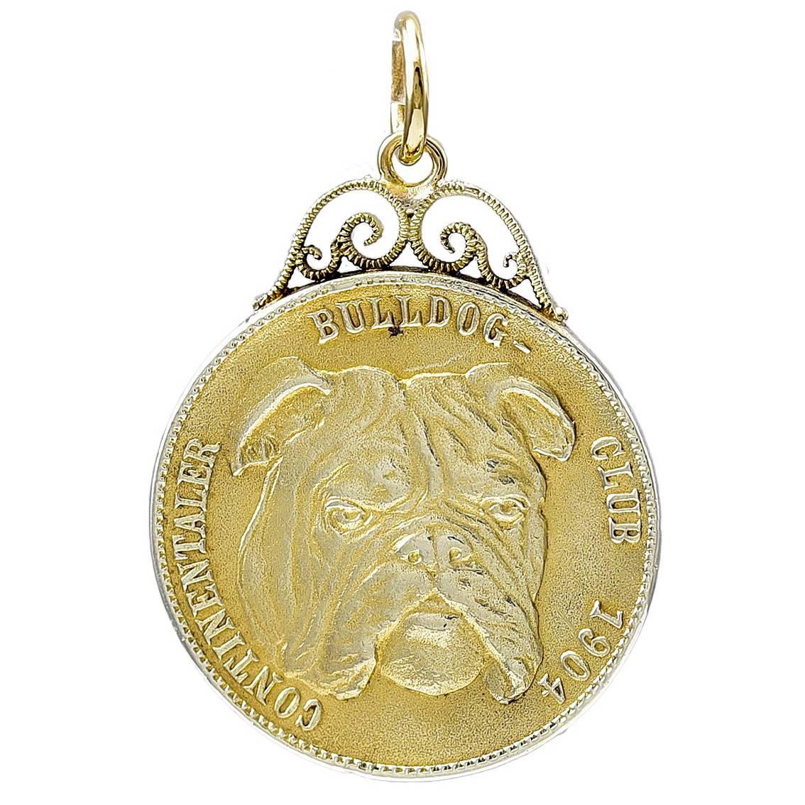 Gold Bulldog Charm/Pendant