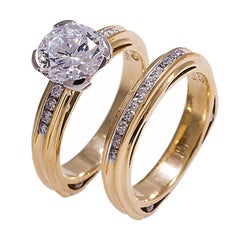 Scott Keating Design Diamond Wedding Set with GIA Certified Round Diamond