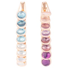 Marie Mas Reversible Dancing Amethyst Topaz Earrings 10