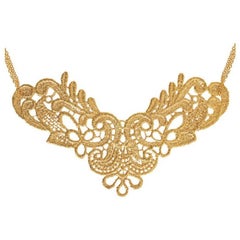 Gold Vermeil Lace Large Neckpiece