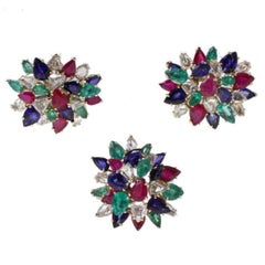 Luise Gold Diamond Ruby Emerald Sapphire Set 12
