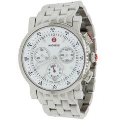 Michele Ladies Stainless Steel Sport Sail Chronograph Quartz Wristwatch 5