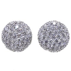 8.16 ct White Diamonds, 18K White Gold Stud Earrings