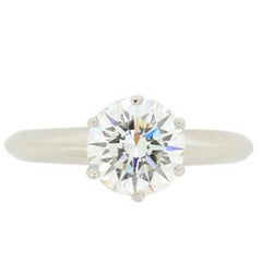 GIA 1.24 Carat Tiffany & Co. Round Brilliant Cut Diamond Solitaire Ring 6