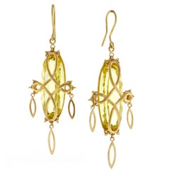 Anthony Nak Prasiolite Gold Earrings