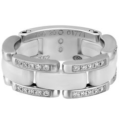 Chanel Ceramic Diamond White Gold Ring 11
