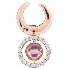 Marie Mas Reversible Swiveling Clip Earring, Rose Gold Diamonds Amethyst Topaz