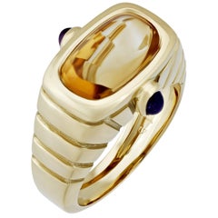 Van Cleef & Arpels Citrine and Amethyst Yellow Gold Ring