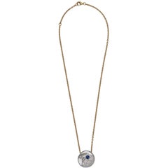 Chanel 18 Karat Two Sided Yellow/White Gold Diamond Sapphire Citrine Necklace 8