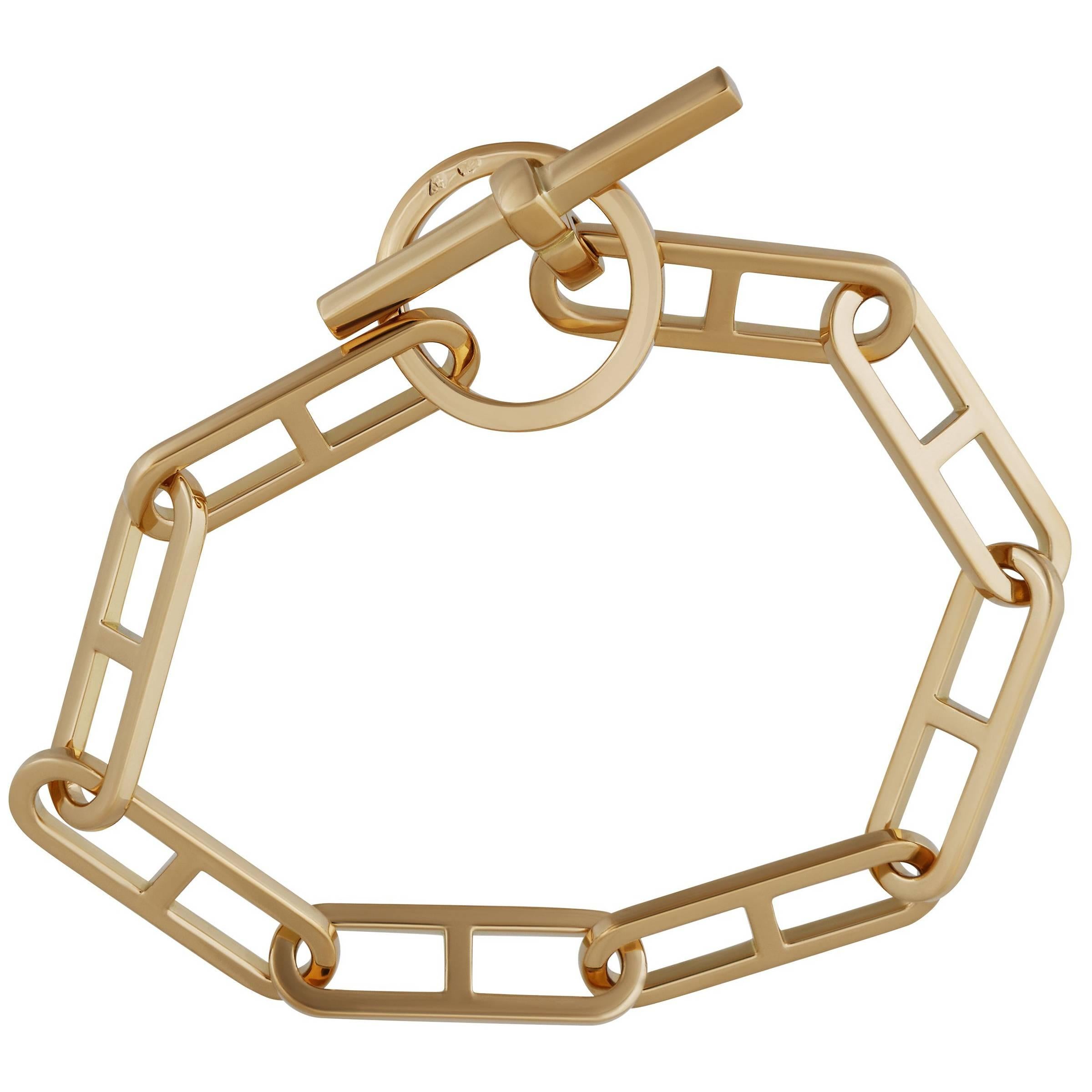 Hermes Gold Toggle Bracelet