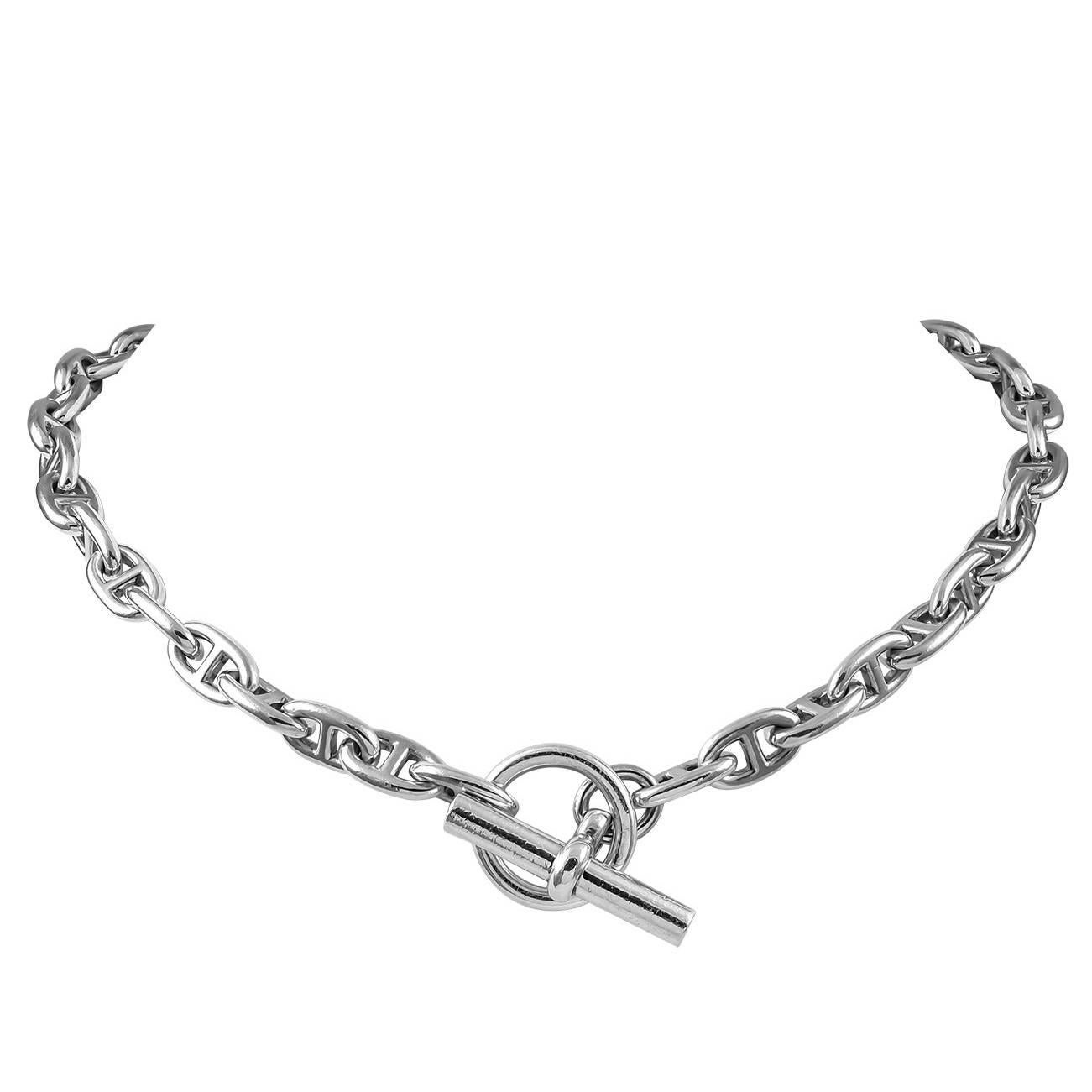 Hermes Paris Sterling Silver Necklace