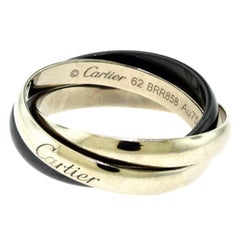 Cartier Trinity de Cartier 18 Karat White Gold Ring with Black Ceramic