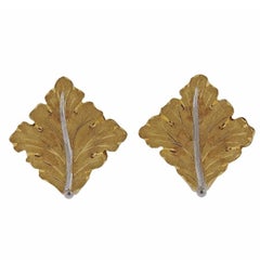 Classic Buccellati Gold Leaf Earrings 6