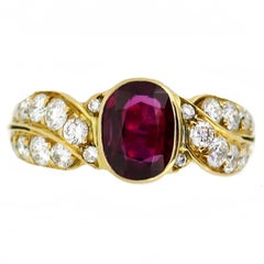 Vintage VCA Ruby and Diamond Ring