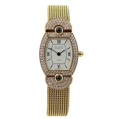 Van Cleef & Arpels Paris Yellow Gold Diamond Classique Quartz Wristwatch 6
