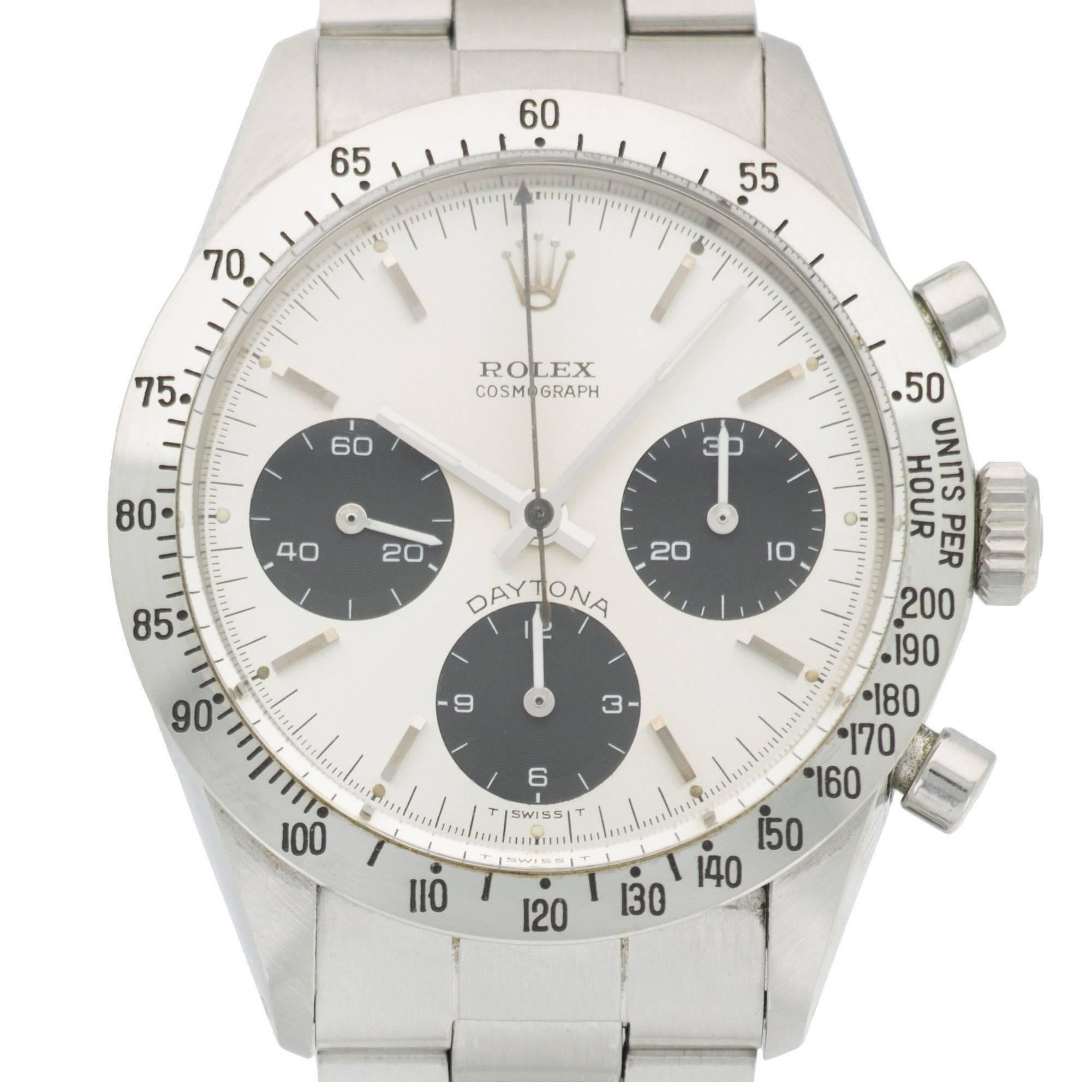 Rolex stainless steel Daytona wristwatch Ref 6262, 1970 