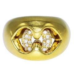 Bulgari Diamond and Gold Cocktail Ring 6