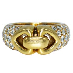 Bulgari Diamond and Gold Open Heart Ring