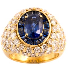 Boucheron Sapphire  Diamond Gold Ring