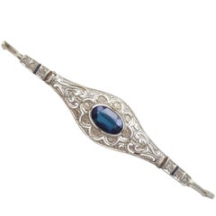 1930s Sapphire and Diamond Gold Bracelet 10
