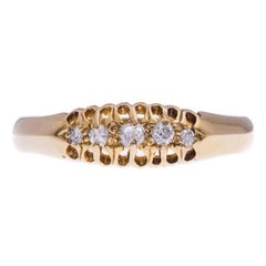 Antique 1919 18 Carat Gold Five-Stone Diamond Ring