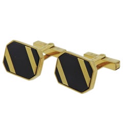 Victor Mayer Gold Black Onyx Cufflinks