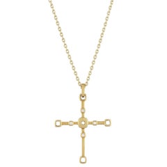 Alex Sepkus Diamond and Gold Cross Necklace