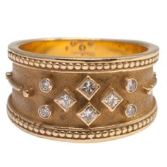 Etruscan Revival Diamond Gold Ring