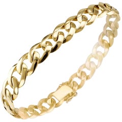 Gentlemans Curb-Link Gold Bracelet